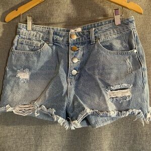 BP Light Blue Distressed Jean Shorts